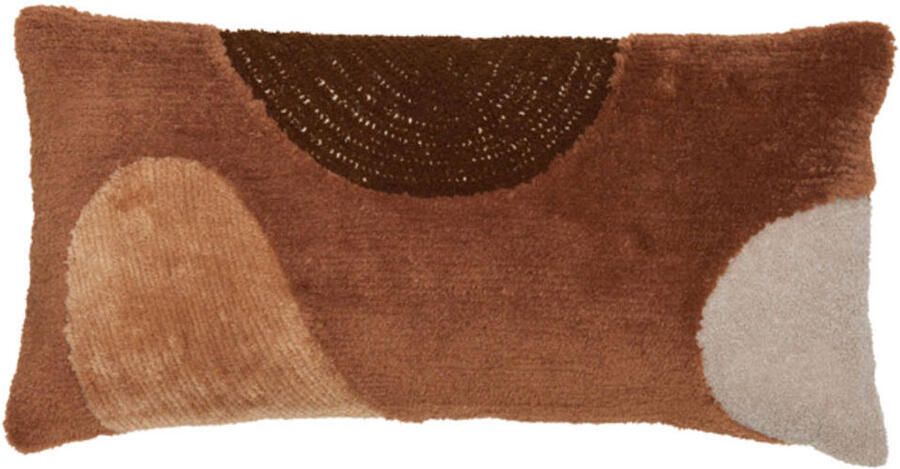 Light & Living Kussen Canazei terra bruin zand 60x30