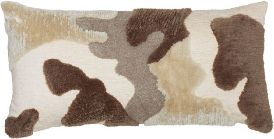 Light & Living Kussen Cetuno creme donkerbruin 60x30