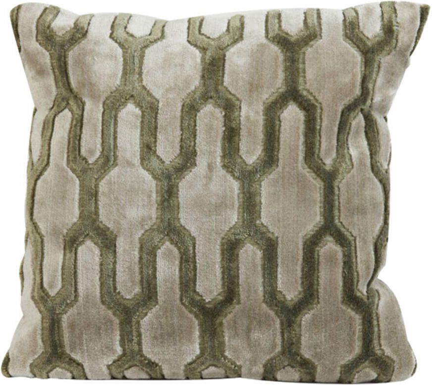 Light & Living Kussen Jembana Zand Olijf Groen 45x45