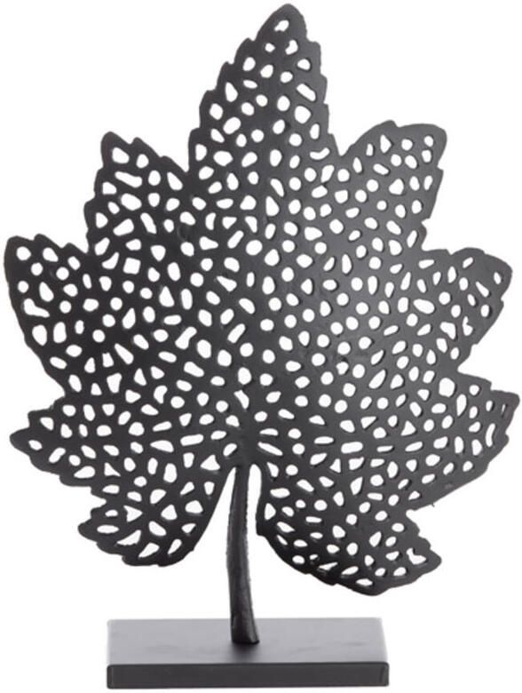 Light & Living Ornament leaf mat zwart M