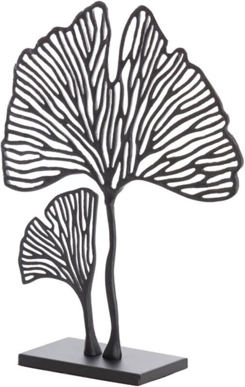 Light & Living Ornament Leaf mat zwart XXL