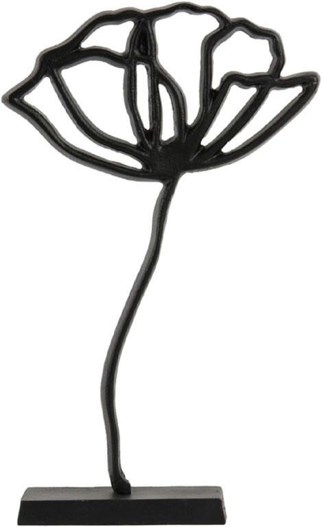 Light & Living Ornament op voet Papaveru zwart L