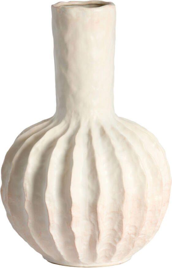 Light & Living Vaas deco Senago keramiek creme L