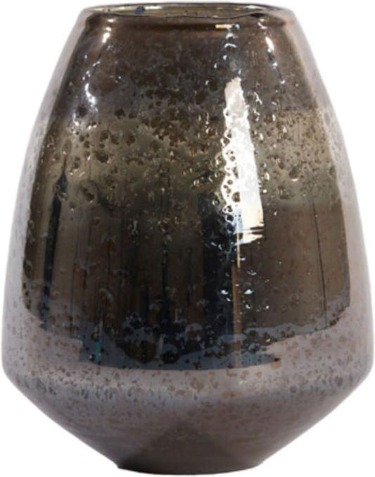 Light & Living Vaas Fira Steenslag zilver smoke M