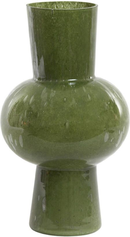 Light & Living Vaas halley glas olijf groen L