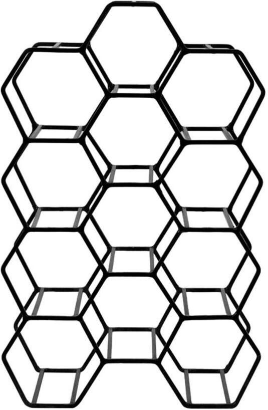 Light & Living Wijnrek Salbris 12 flessen zwart