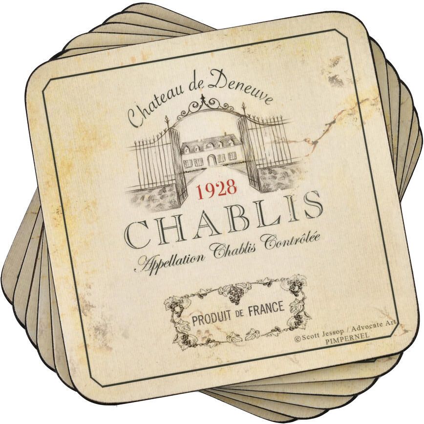 Onderzetter vin de France set van 6