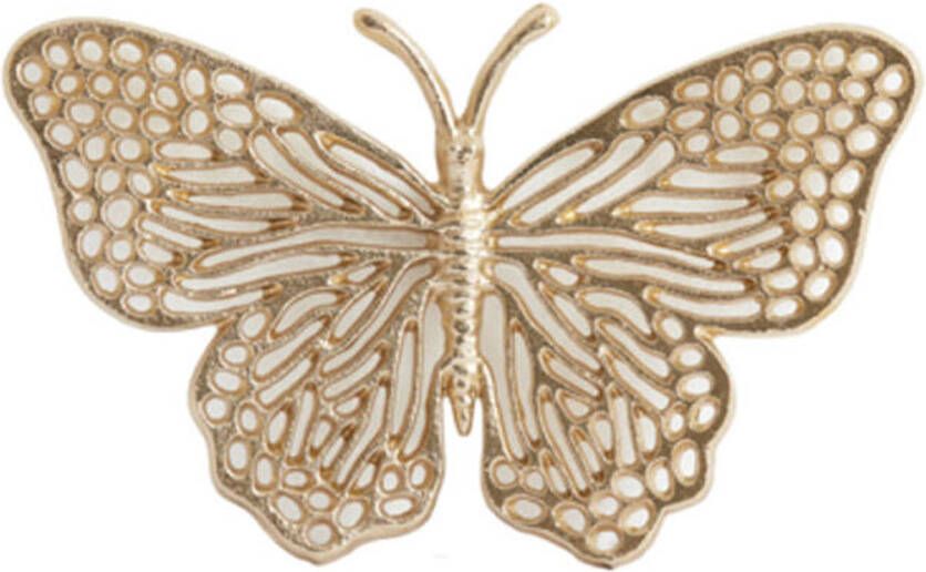 Ornament Butterfly glanzend goud L