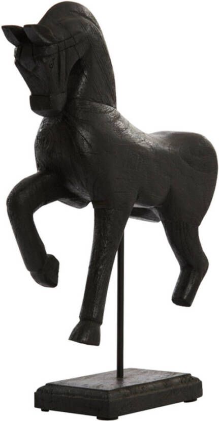 Ornament Horse hout zwart