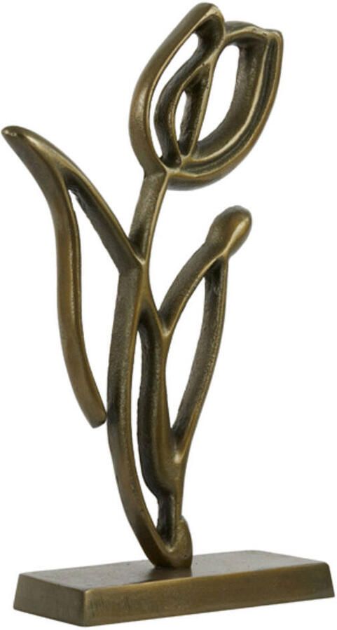 Ornament op voet Tulipanu antiek brons M