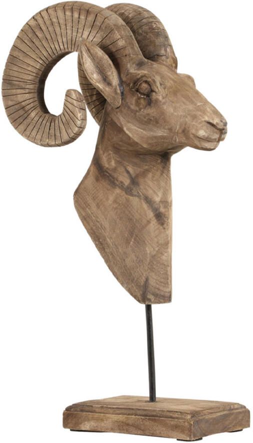 Ornament Ram hoofd hout