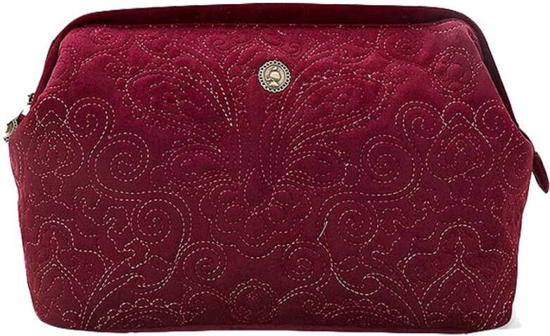 PiP Studio Cosmetic Purse Extra Large Velvet Quiltey Days Red