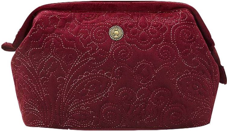 PiP Studio Cosmetic Purse Large Velvet Quiltey Days Red