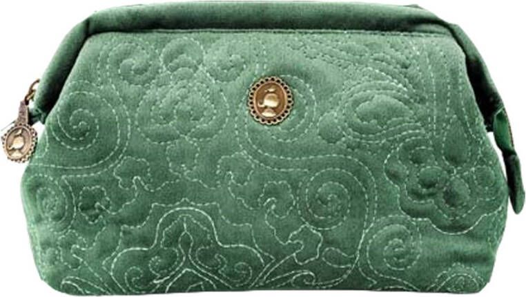 PiP Studio Cosmetic Purse Small Velvet Quilted Green