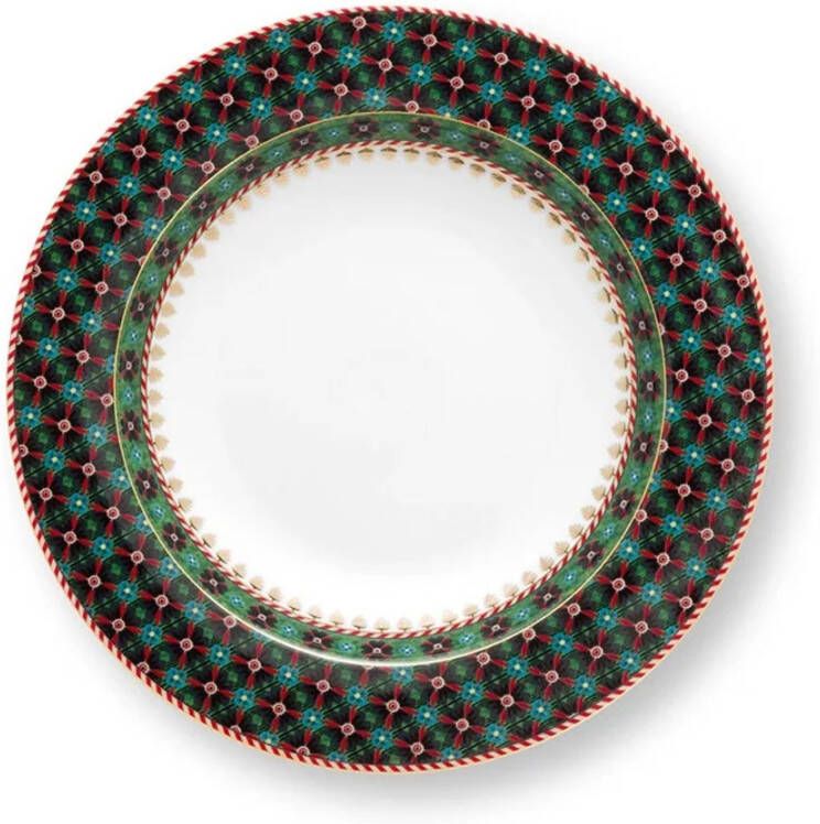 PiP Studio Deep Plate Clover Green 21.5cm