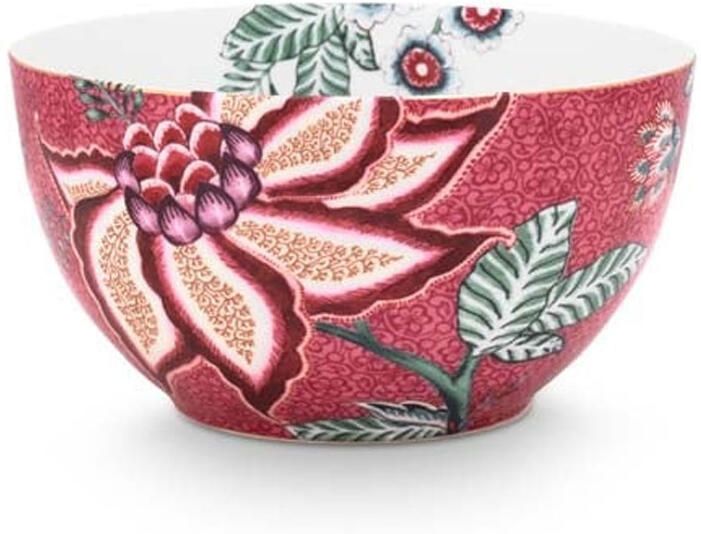 PiP Studio Bowl Flower Festival Dark Pink 15cm