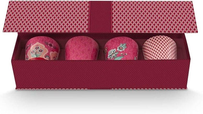 PiP Studio Giftset Mugs without ear Flower Festival dark pink