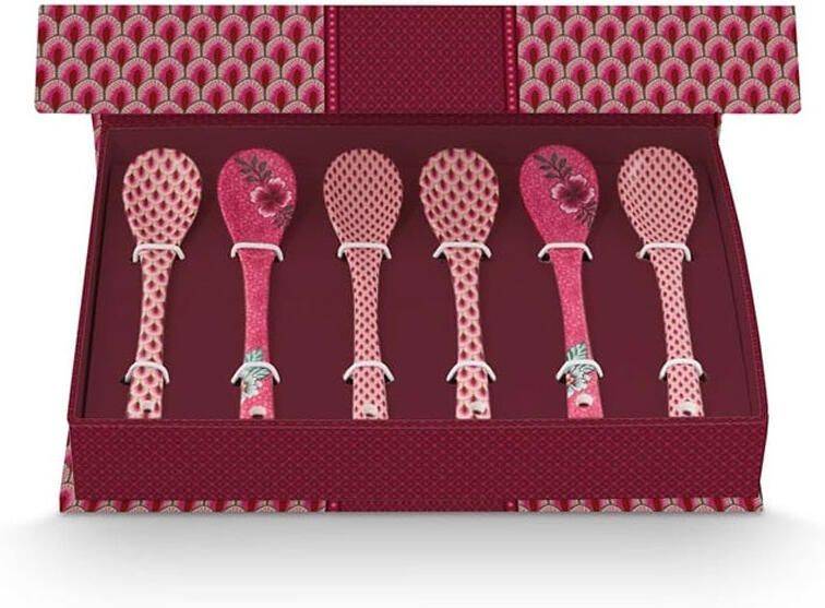 PiP Studio Giftset Spoons Flower Festival dark pink 13cm