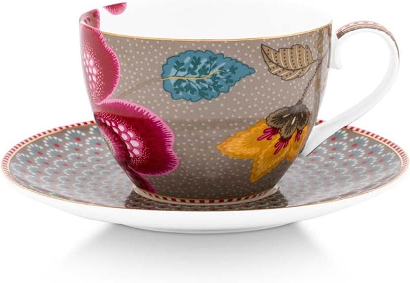 PiP Studio Kop en Schotel Blooming Tales Fantasy Khaki