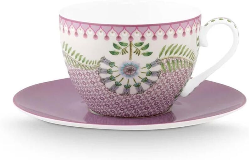 PiP Studio Kop en schotel Lily & Lotus Lila 280ml