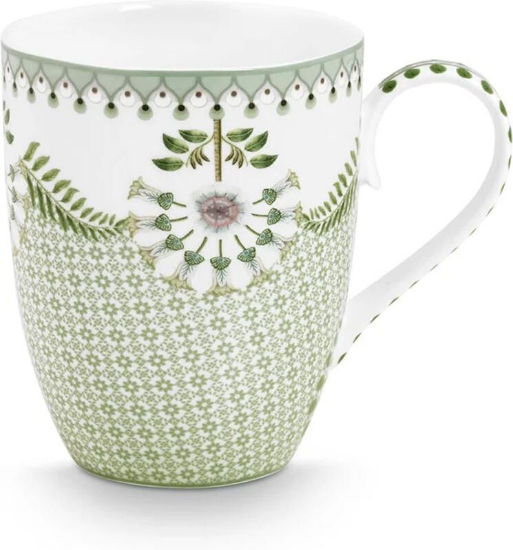 PiP Studio Mok L Lily & Lotus Groen multi 350ml