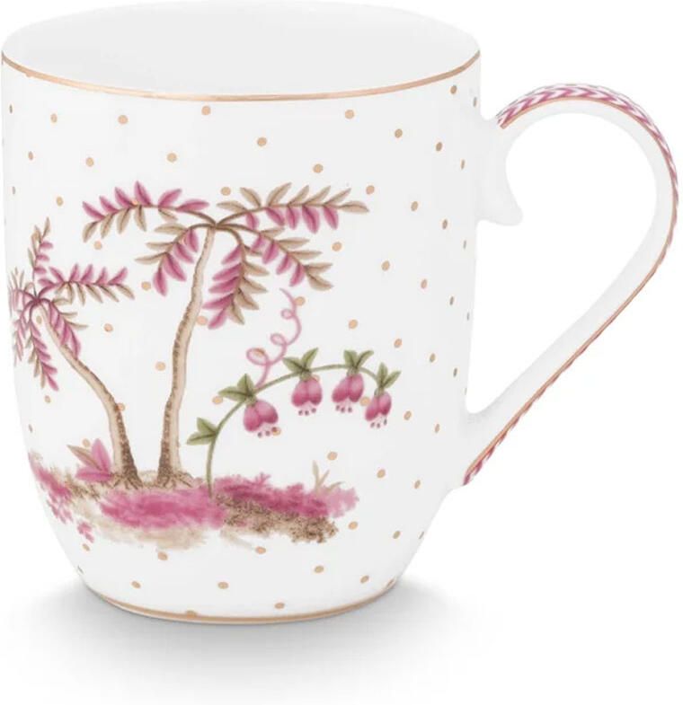 PiP Studio Mok S Jolie stippen goud Roze 145ml