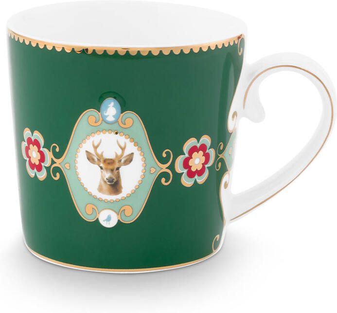 PiP Studio Mok S Love Birds Medallion Deer Dark Green