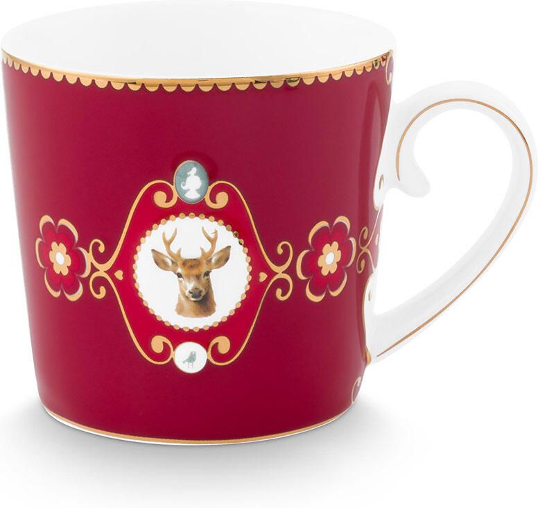 PiP Studio Mok S Love Birds Medallion Deer Dark Red