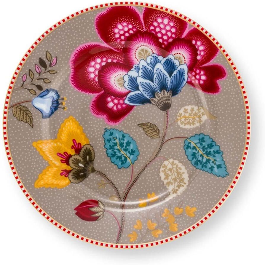PiP Studio Plate Blooming Tales fantasy Khaki 17cm