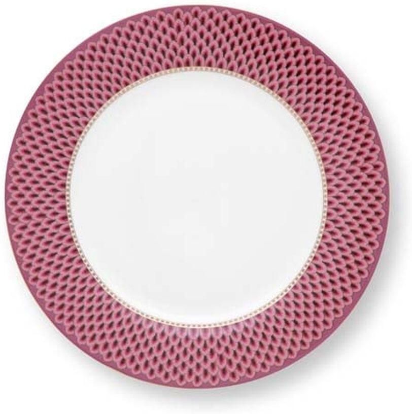 PiP Studio Plate Flower Festival Dark Pink 26.5 cm