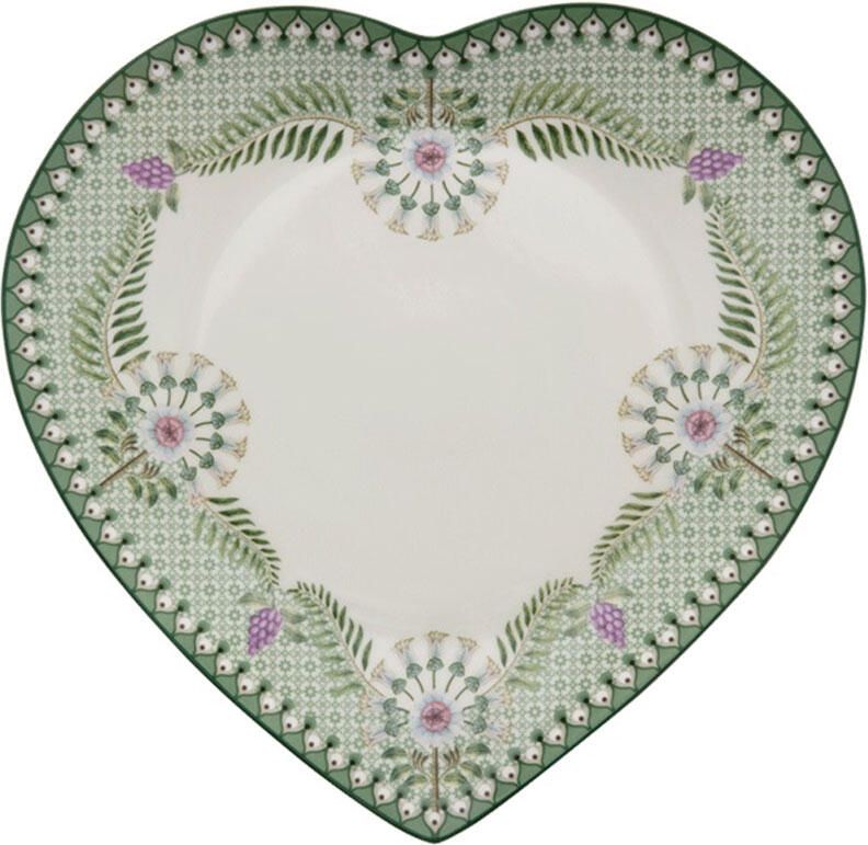 PiP Studio Plate Heart Shape green White 21.5cm