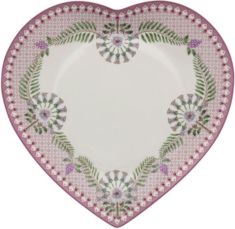 PiP Studio Plate Heart Shape Lila White 21.5cm