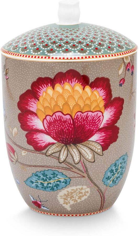 PiP Studio Storage jar Blooming Tales Fantasy Khaki 1.5L