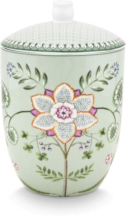 PiP Studio Storage jar Lily & Lotus Groen 1.5L