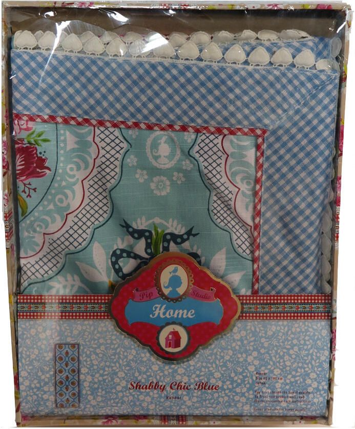PiP Studio Tafelloper shabby shic bleu