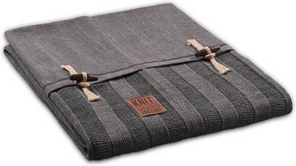 Knit Factory Rib plaid antraciet