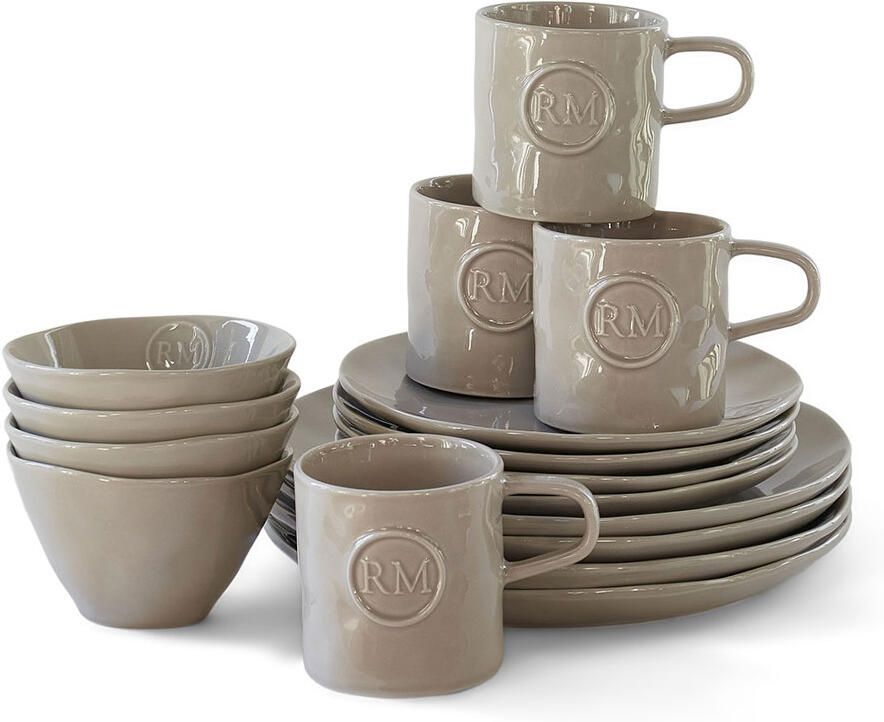 Riviera Maison Portofino Dinnerware set 16 flax