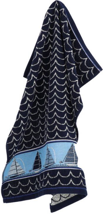 Thee- en keukendoek Boat Dark Blue