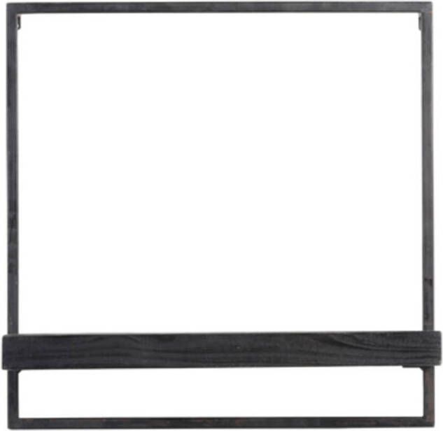 Wandplank Maddison hout mat zwart S