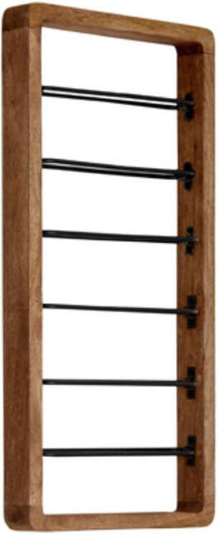 Wijnrek 6 flessen Sorrento hout bruin