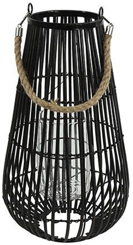 Windlicht Madia zwart M