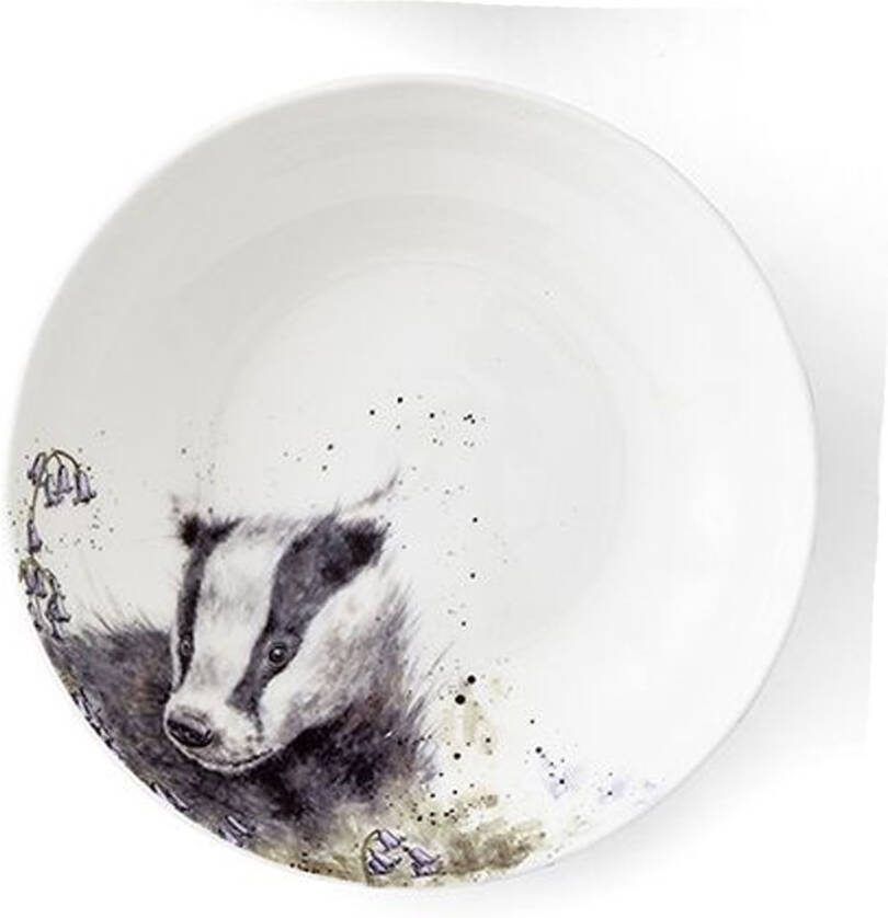Wrendale design Pasta Bowl 22cm Badger