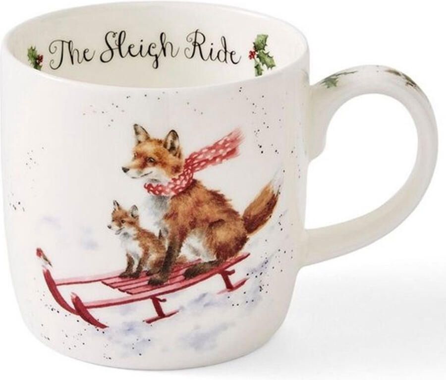 Wrendale design Mok Christmas The Sleigh Ride