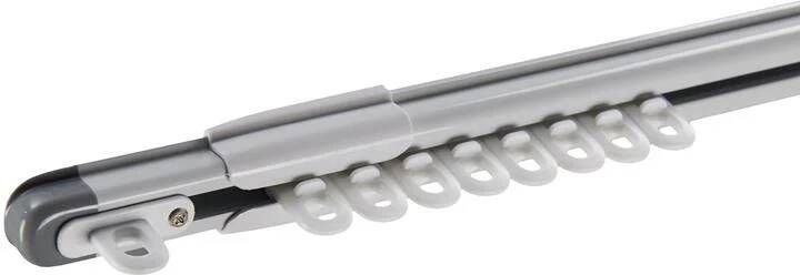 ACAZA Gordijnrail uitschuifbaar van 190 tot 360 cm aluminium gebroken wit