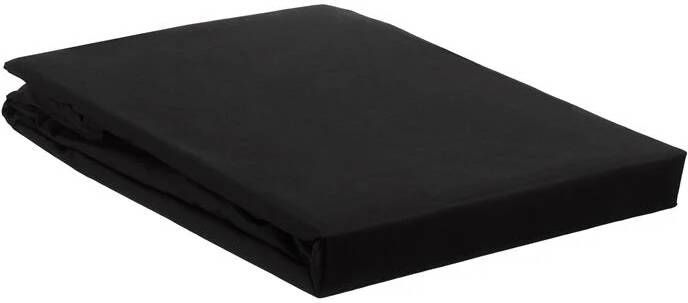 Ambiante Cotton Uni Hoeslaken 180 x 200 cm Zwart