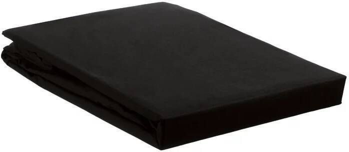 Ambiante Katoen Splittopper Hoeslaken 140x200 Zwart