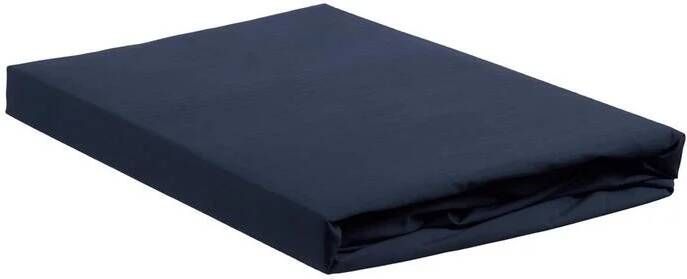 Ambiante Katoen Splittopper Hoeslaken 160x200|210 Donker Blauw