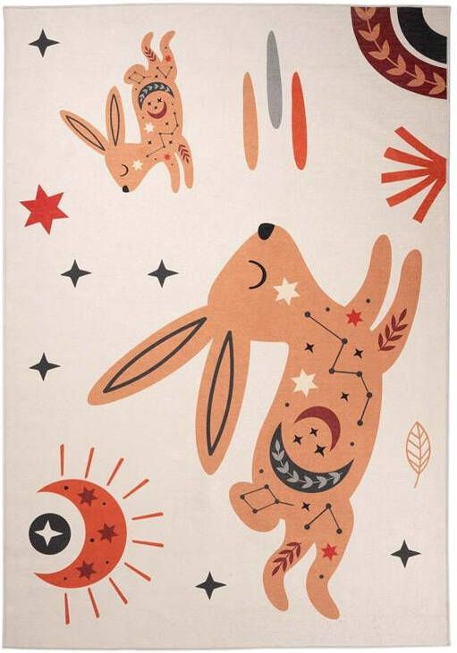 Amiah Kinderkleed konijn Happy Dreams Multicolor 140x200 cm