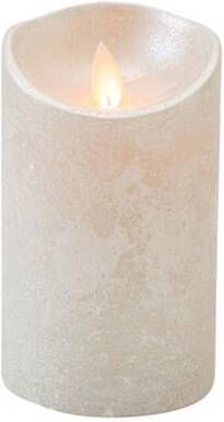 Anna&apos;s Collection Led stompkaars zilver H12 5 x D7 5 cm wax