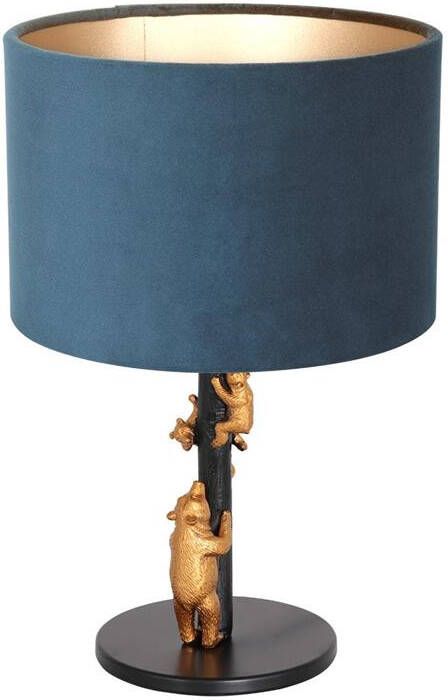 Anne Lighting Anne Light & Home Tafellamp Animaux Fluweel Blauw Ø 20cm